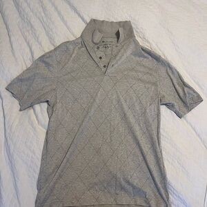 Jos. A. Bank Diamond Pattern Gray Polo Shirt